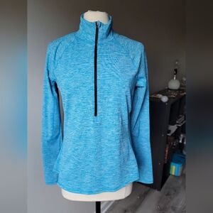 DSG Women's Heathered Blue Quarter-Zip Sweatshirt Size L.